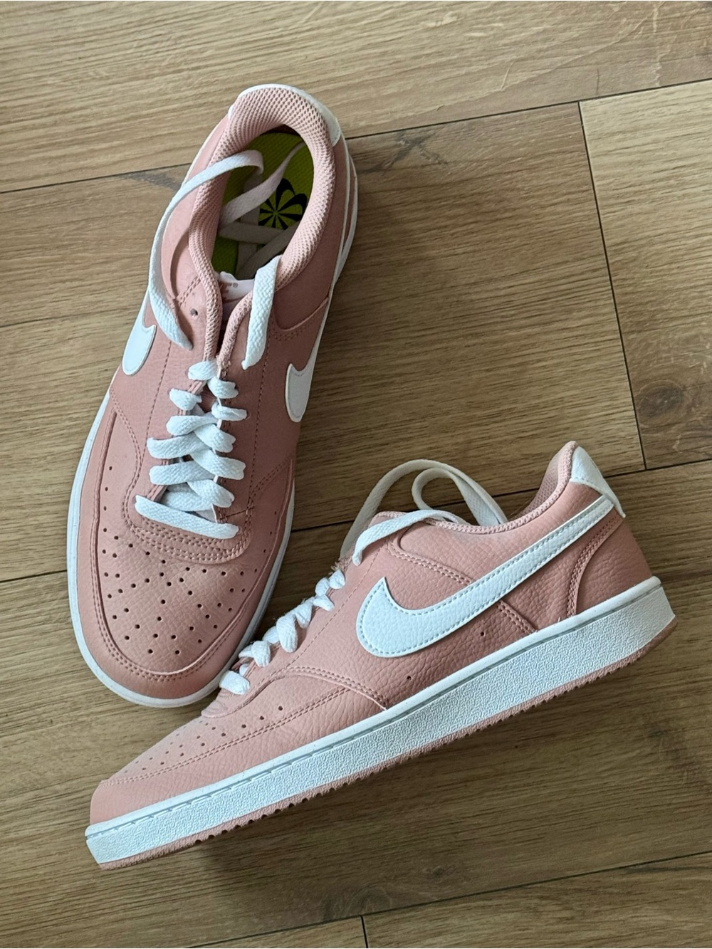 Nike Women’s Low-Top Sneakers in Blush Pink and White